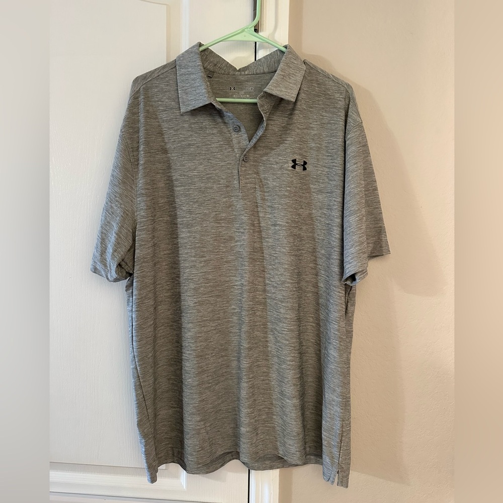 Under Armour Men's Heather Gray Polo